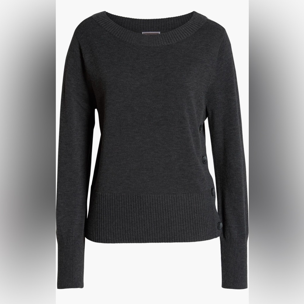 Chelsea28 Detailed Button Pullover, gray, S - Picture 2 of 11